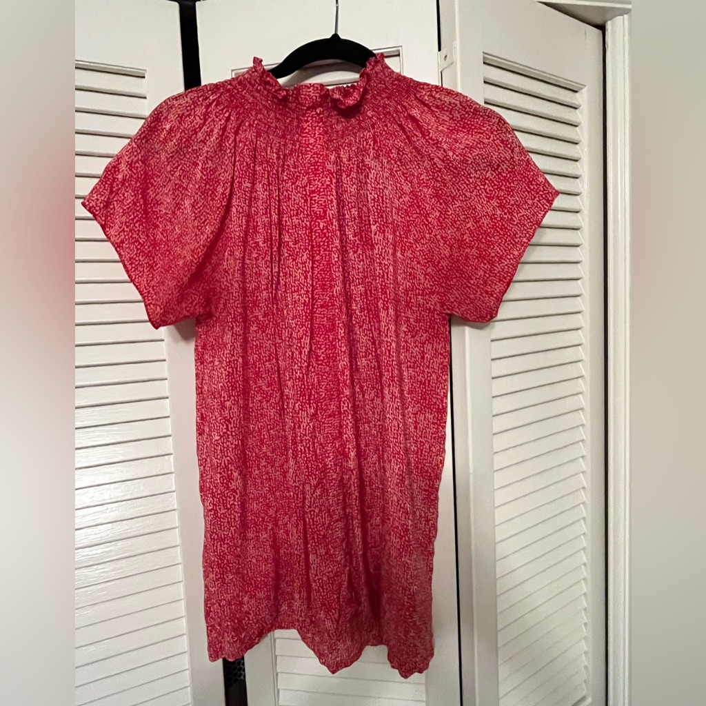 Rungolee Katarina Silk Blouse, Red, Small
